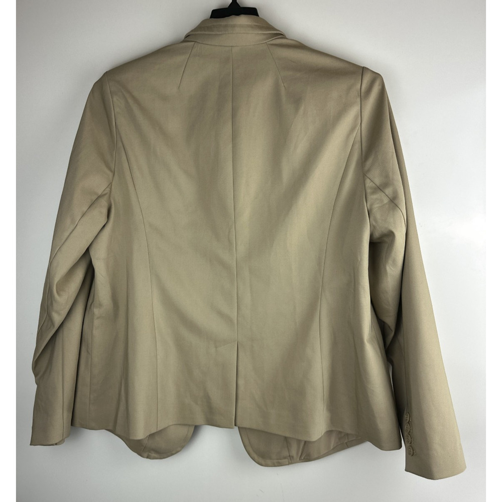 Lane Bryant The Modernist Suit Jacket Khaki Tan Blazer Plus Size 18 Career Lined - Picture 8 of 8